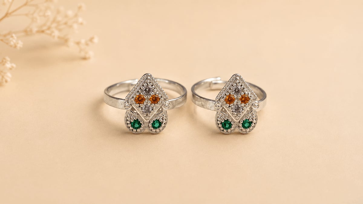 Navratna Kite Diamond Frame CZ Bichhiya